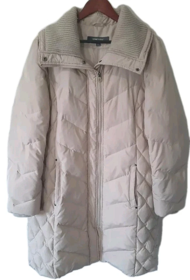 Abrigo largo Kenneth Cole Reaction para mujer talla XL pluma cálida  Foto 1 de 4