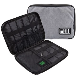Estuche de Viaje Organizador Teléfonos Tabletas Pasaporte, Accesorios Estuche Soporte Gris - Imagen 1 de 7