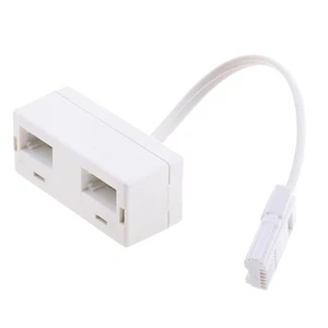 Jedna wtyczka BT do dwóch gniazd telefonicznych UK BT adapter rozdzielacz podwójny rozdzielacz - Zdjęcie 1 z 7