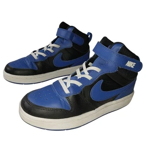 Nike Jungen Jugend Größe 3 Court Borough Mid 2 Basketball Turnschuhe Schuhe blau schwarz - Bild 1 von 7