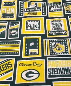 Green Bay Packers NFL Fabric 1 Yard + 23" N.T.T. Inc VTG 1995 Fabric is 58" Wide - Picture 1 of 6