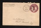 Madison, New Jersey--1893 Columbian Expostion Cover--Newark Backstamp