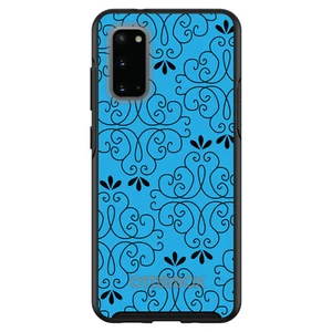 Custom OtterBox Symmetry für Samsung Galaxy S - Blau Schwarz Blumenmuster - Bild 1 von 25