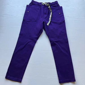Chums Classic Design Pants Mens Medium Purple Straight Leg Elastic Waist Belted - Picture 1 of 15