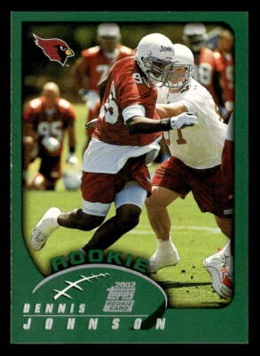 Dennis Johnson 2002 Topps Rookie Card #327 Arizona Cardinals - Image 1 of 2