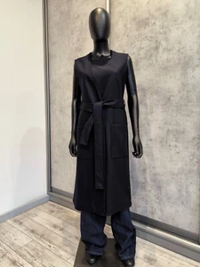 COS long lined vest with belt and pockets Wool Coat Jacket Blouson Size M - Picture 1 of 12