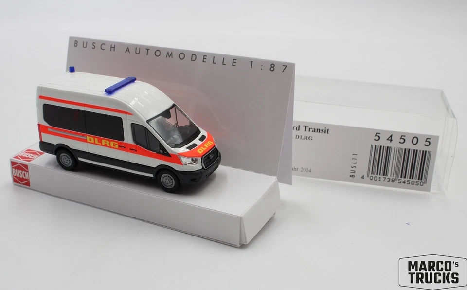 Busch Ford Transit, DLRG Nr. 54505 1:87 /BUN207  - Bild 1 von 1