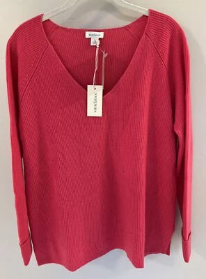 Nuevo con etiquetas Catálogo Sundance Rosa Cuello en V “Rowan Cashmere Sweater” Talla S $218 Foto 1 de 4