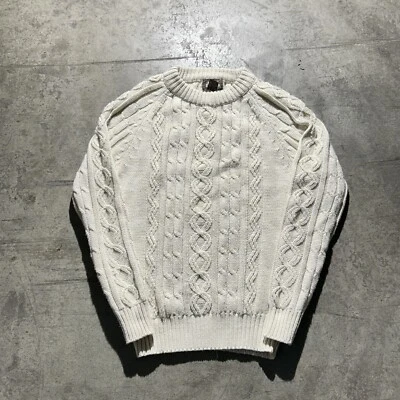 Suéter masculino vintage High Sierra By Mervyns malha cabo tamanho grande branco  - Imagem 1 de 4