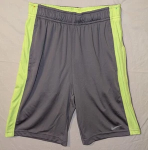 Nike Boy's Traning Gray/Neon Yellow training shorts, Medium - Picture 1 of 3