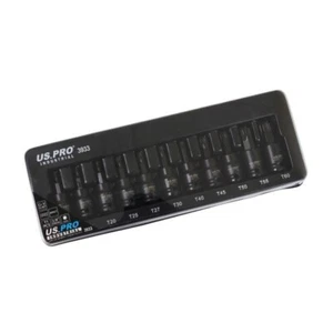 US PRO IMPACT TORX BIT Sockets Set 3/8" Drive TRX Star Sockets T10 - T60 Bergen - Picture 1 of 10