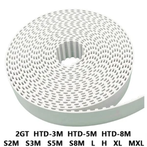 Zahnriemen 2GT 3M 5M 8M L H XL MXL T5 T10 offen (Meterware) Riemen PU+Stahldraht - Picture 1 of 6