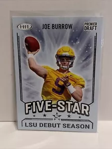 Sage Football #91 2020 cinco estrellas gris fondo Joe Burrow radiocontrol Bengals LSU - Imagen 1 de 2