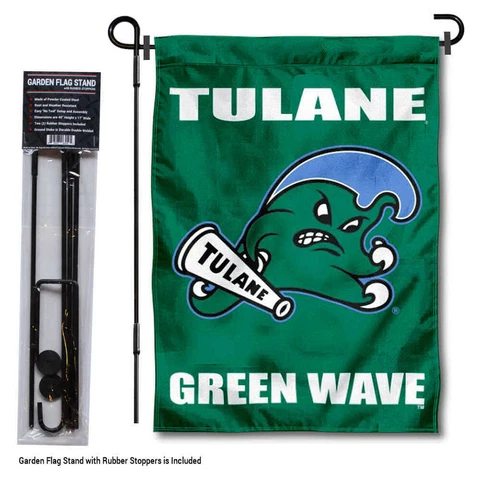 Tulane University Garden Flag and Stand Pole Kit Cover
