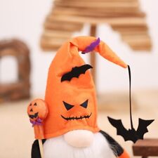 Halloween Gnome Pumpkin Bat Swedish Tomte Nisse with LED Light Farmhouse Decor