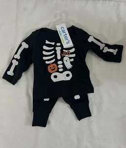 Carter's child of mine Newborn 0m 2 Piece Skeleton Pajamas - Picture 1 of 3