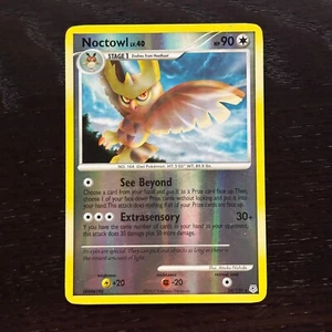 Noctowl 34/130 Pokemon Diamante y Perla Holograma Inverso Tarjeta Rara HP - Imagen 1 de 3