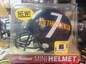 Pittsburgh Steelers Ben Roethlisberger riddell mini helmet player logo - Picture 1 of 2