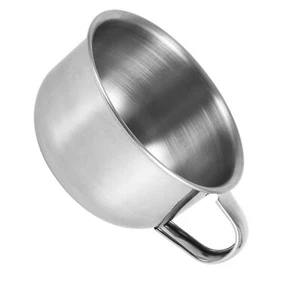 New Stainless Steel Metal Shaving Soap Mug Bowl Cup Shaver Razor Cleansing Foam - Picture 1 of 12