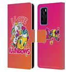 Official Looney Tunes Patterns Leather Book Wallet Case For Huawei Phones 4