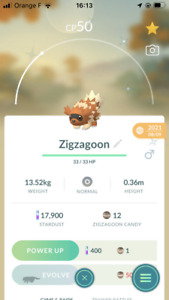 Pokémon Go/Shiny Zigzagoon/Mini Account
