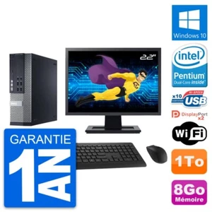 PC DELL 9020 SFF Bildschirm 22 " Pentium G3220 RAM 8Go Disc 1To Windows 10 Wifi - Bild 1 von 7