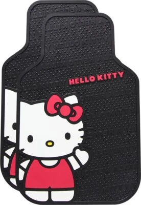 Hello Kitty Sanrio Core Rubber Floor Mats Set Best Universal Auto Vehicle GIFT - Image 1 of 2