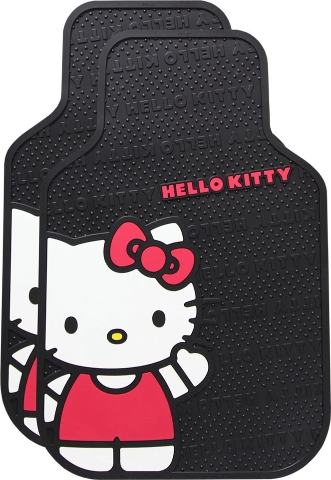 NEW Hello Kitty Sanrio Rubber Floor Mats Set Best Universal Auto Vehicle GIFT - Image 1 of 3