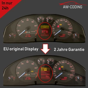 Audi A4 S4 B5 FIS Display MFA Pixel Errore Riparazione Tachimetro Strumentazione Difettosa - Foto 1 di 1