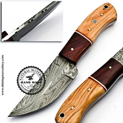 Custom  Hand Forged   Damascus Steel   Skinner Hunting Knife W/O Sheath DHK530 - Image 1 of 4