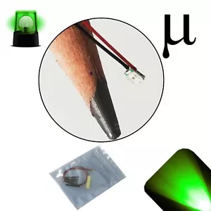 20 x 12v 0807 0805 Pure Green Micro Flashing SMD Pre-Wired LED Light Blinking 9v - Picture 1 of 4
