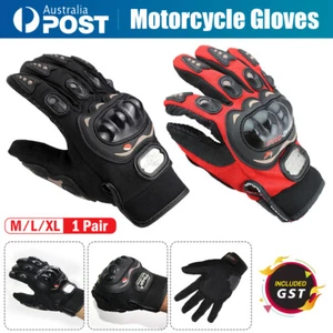 Black Motorcycle Gloves Protection Carbon Racking Motorbike Thermal Knuckle - Picture 1 of 13