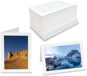 Photo Frame Note Cards for 4" X 6" Photos, 50 Pack, Photo Inserts with Envelopes - Picture 1 of 12