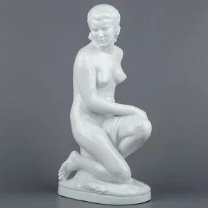 Herend Large Nude Girl White Figurine #5719 - Picture 1 of 12