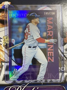 2020 Bowman Platinum J.D. Martinez Purple Parallel #’d189/250 Boston Red Sox