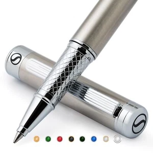 Scriveiner Edelstahl Tintenroller - Atemberaubender Luxus Metallstift mit - Bild 1 von 9