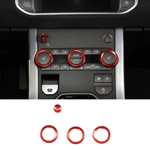 For Land Rover Range Rover Evoque 2012-2018 A/C Volume Knob Decorative Ring Red - Picture 1 of 10