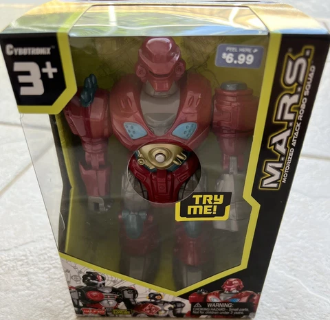 M.A.R.S. Motorized Walking Cyber Bot Attacks **Red Revo**Figure*New Unopened box Cover