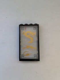 LEGO 70505 1x4x6 Ninjago Gold Dragon Black Window 57895pb013 60596 