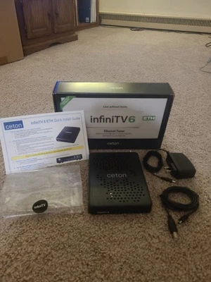 Ceton InfiniTV 6 Eth Ethernet Cable Card Network Tuner with Power Adapter - Image 1 of 4