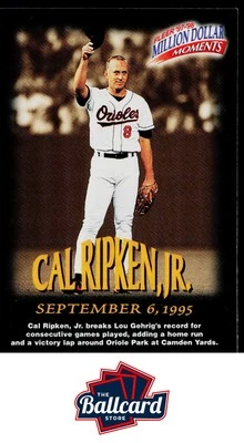 1997-98 Fleer Million Dollar Moments #8 Cal Ripken, Jr. - Image 1 of 2