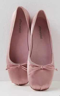 Jeffrey Campbell Tutu Neutral Satin Bow Ballet Flat  Sz 10 - Image 1 of 4