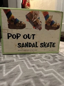 Vintage 70s Omnia’C Pop Out Roller SKATE Sandal Italy Platform WN US SIZE 6 - Picture 1 of 2