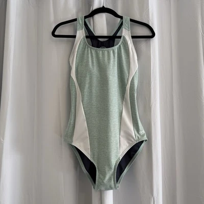 TYR Durafast Elite Max Splice One-Piece Swimsuit Mint Green White Women’s 12 - Image 1 of 4