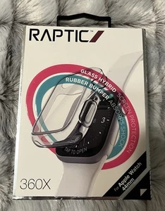 apple watch 44mm screen protection & Rubber Bumper Absorbs Shock - Photo 1 sur 3