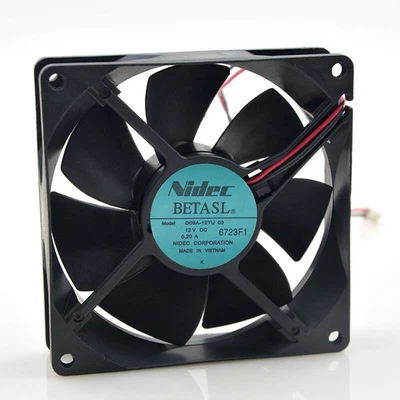 Nidec Axial flow fan D09A-12TU 03 12V 0.2A 2-pin server cooling fan - Image 1 of 4