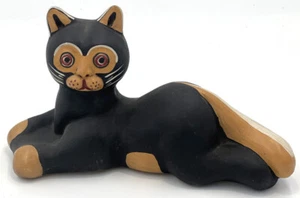 Gatto Artistico Fatto a Mano Ceramica Fairtrade - Foto 1 di 6