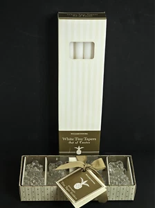 Williams-Sonoma Pineapple Tiny Taper Holders And Set of Twelve 10" Candles New - Picture 1 of 6