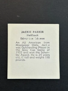 1956 Parkhurst CFL Jackie Parker Undeveloped Ex/Mt - Picture 1 of 2