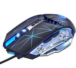 Tioamy Gaming Mouse Wired USB Mice RGB Multi Colour Silent Mechanical 7 Buttons - Picture 1 of 6